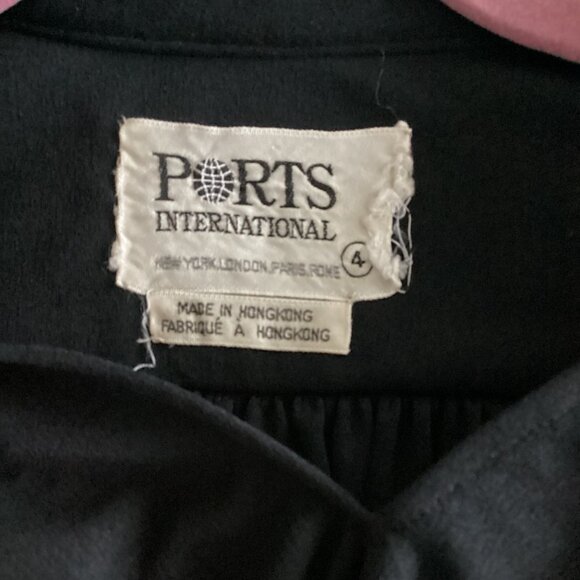 Vintage Ports Int'l Black Dress - Picture 7 of 7